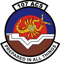 107th Air Control Squadron Decal