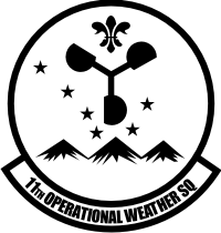 11th Operational Weather Squadron (B&W) Decal