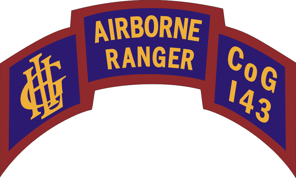 143rd Infantry Airborne Rangers Company G Scroll Decal