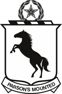 Texas State Guard 19th Regiment Parson’s Mounted Brigade DUI (BW) Decal