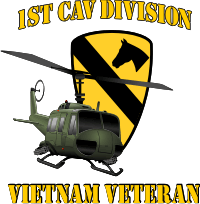 1st Cavalry UH-1 Combo Vietnam Decal