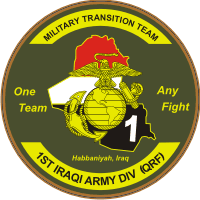 1st IA Division Military Transition Team Decal