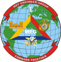 1st MEF Marine Expeditionary Force Engineer Group Decal