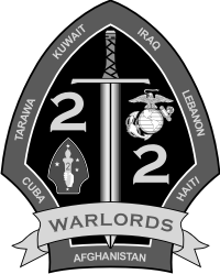2nd Battalion 2nd Marines 2nd Marine Division - 2 Subdued Decal