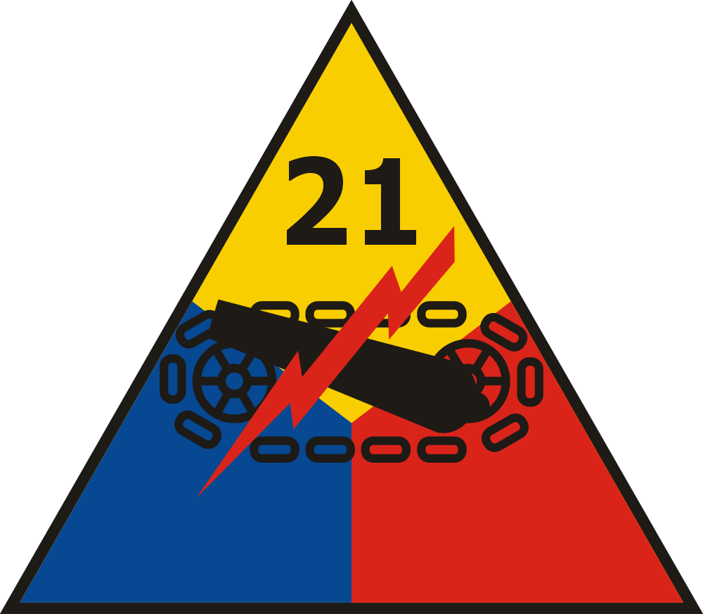 21st Armored Division Decal