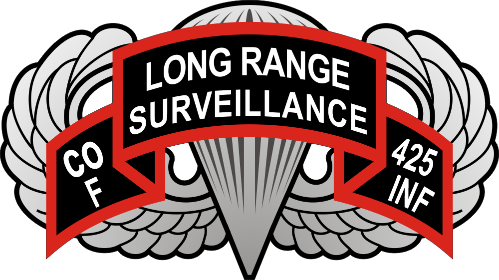 425th Infantry LRS F Co. Jump Wings Basic Decal