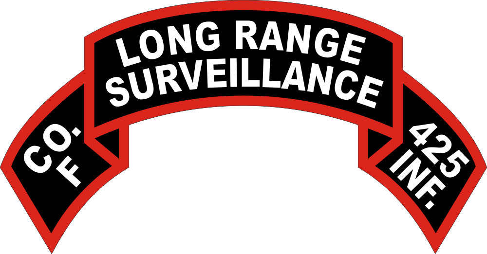 425th Infantry Long Range Surveillance Scroll Decal