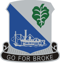 442nd Infantry Regiment DUI Decal