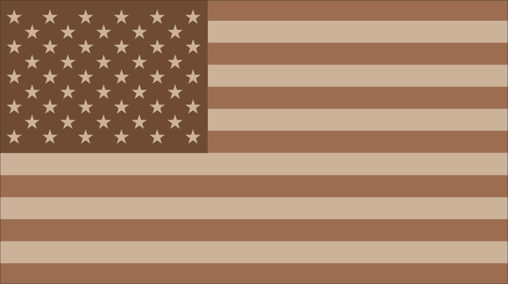 50 Star Flag Desert Camo Decal