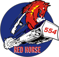 554th Red Horse Decal - Military Graphics