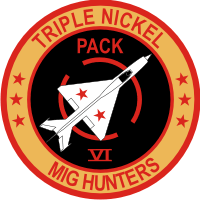 555th Fighter Squadron - Triple Nickel MIG Hunters Decal