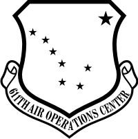 611th Air Operations Center (B&W) Decal
