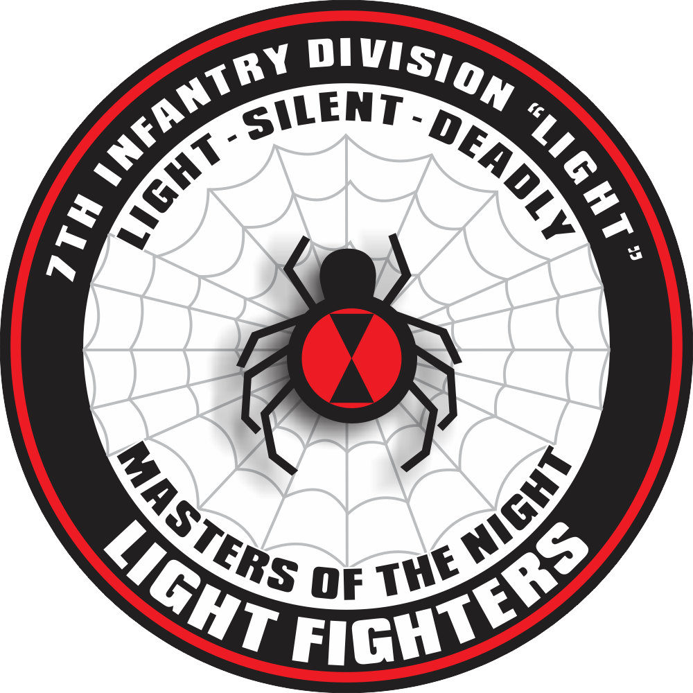 7th Infantry Division (Light) Black Widow Decal