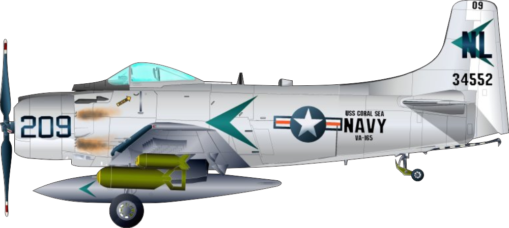 Douglas A 1H SkyRaider VA165 Decal