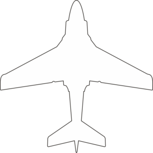 Grumman A-6 Intruder Silhouette (White) Decal