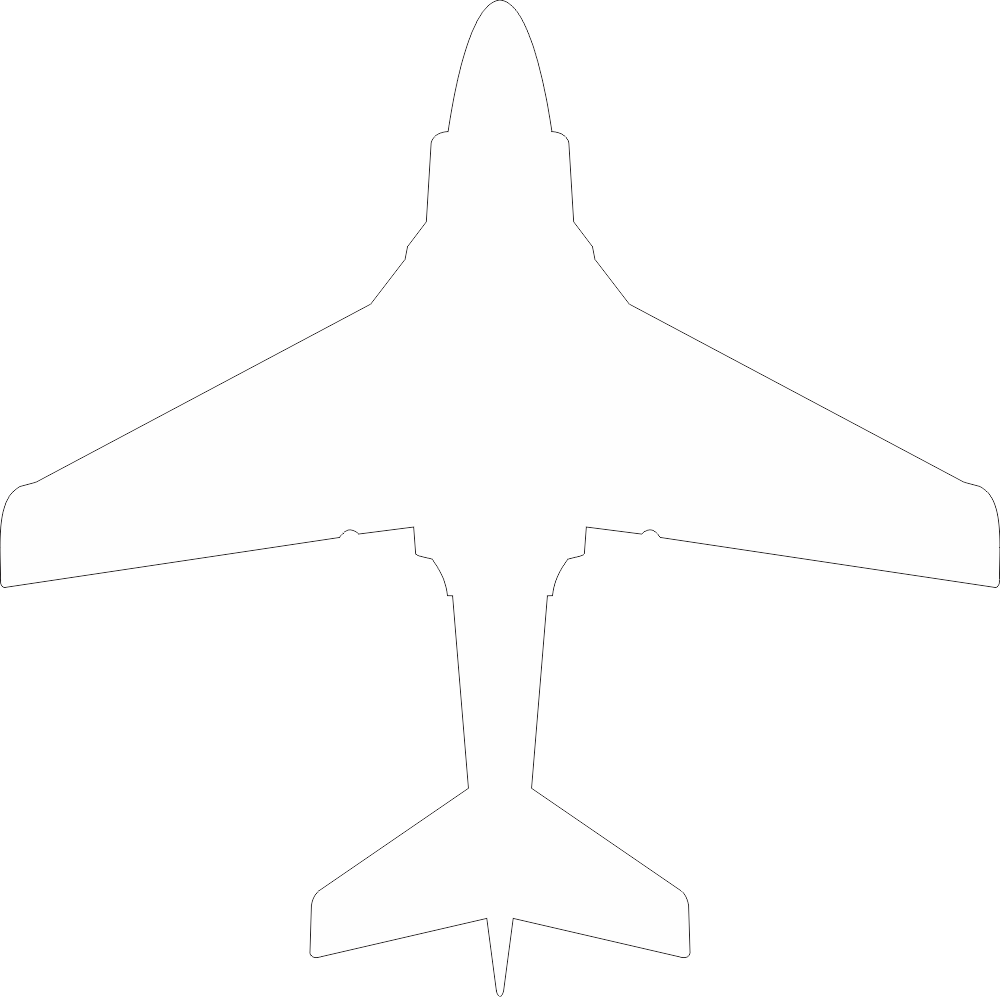 Grumman A-6 Intruder Silhouette (White) Decal
