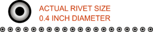 Aircraft Rivets (20 per Foot) Decal