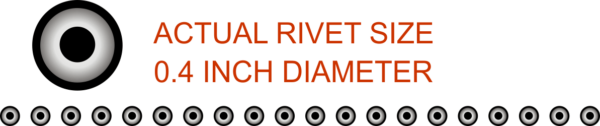 Aircraft Rivets (20 per Foot) Decal
