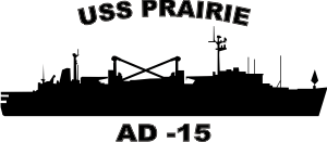 Destroyer Tender AD, Dixie Class Silhouette (Black) Decal