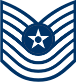 AF E-7 MSGT 1967-1991 Master Sergeant (Blue) Decal