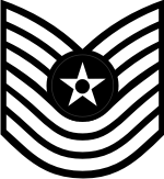 AF E-7 MSGT 1967-1991 Master Sergeant (B&W) Decal