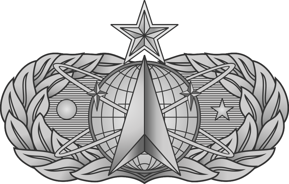 AF Space and Missile Badge – Senior (Silver) Decal