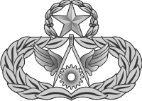 Air Force Civil Engineer Badge Master (Silver) Decal