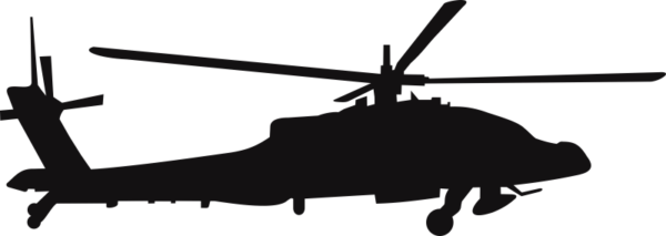 Boeing AH-64 Apache Silhouette (Black) Decal
