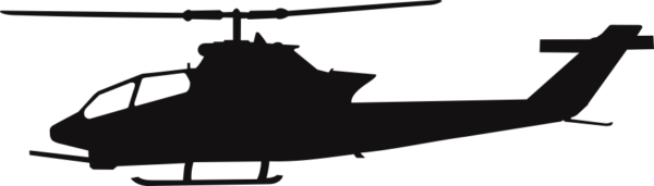 Bell AH-1F Cobra Silhouette (Black) Decal