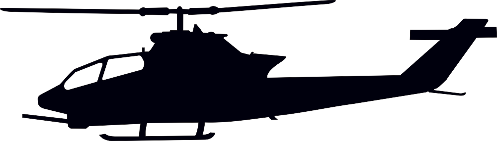 Bell AH-1F Cobra Silhouette (Black) Decal