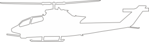 Bell AH-1F Cobra Silhouette (White) Decal