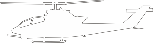 Bell AH-1F Cobra Silhouette (White) Decal