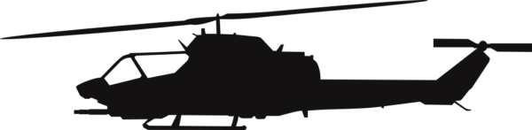 Bell AH-1W Super Cobra Silhouette (Black) Decal