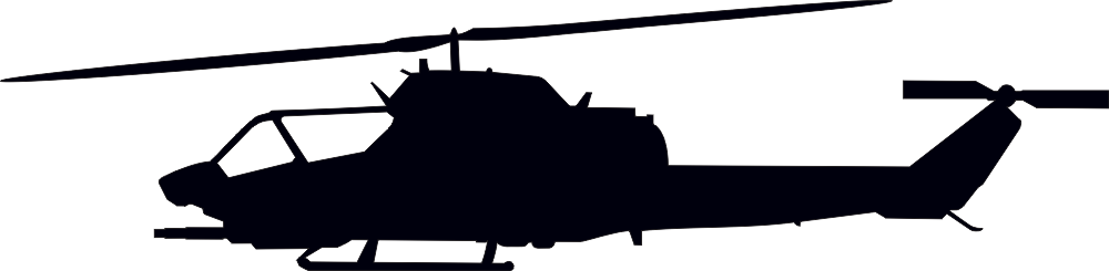 Bell AH-1W Super Cobra Silhouette (Black) Decal