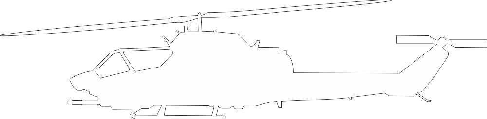 Bell AH-1W Super Cobra Silhouette (White) Decal