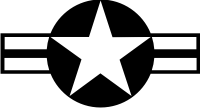U.S. Aircraft Star 2000 (White w/Black Background) Decal