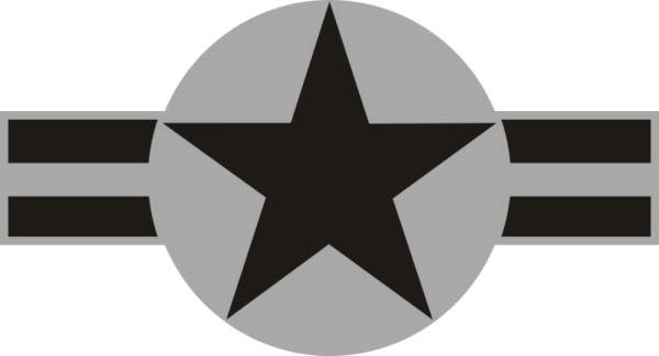 U.S. Aircraft Star 2000 (Black w/Med Gray Background) Decal