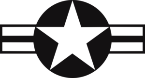 U.S. Aircraft Star 2000 (Clear Stars & Bars w/Black Background) Decal