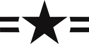 U.S. Aircraft Star 2000 (Black Stars & Bars w/No Background) Decal