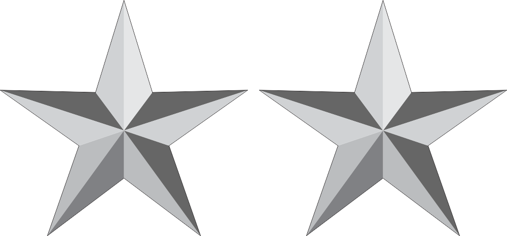 Army MG Major General Decal