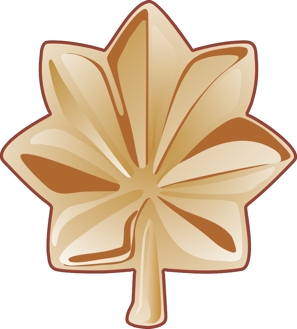 Army MAJ Major Decal