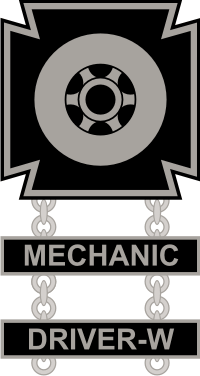 Army Driver and Mechanic Badge Decal