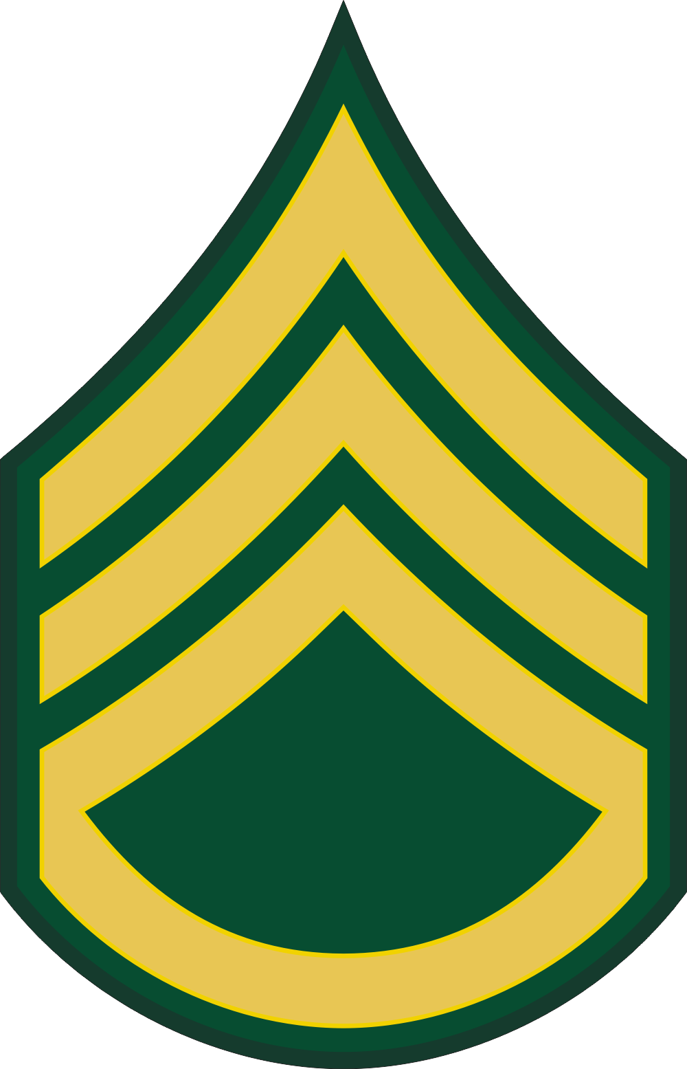 Army E-6 SSG Staff Sergeant Decal