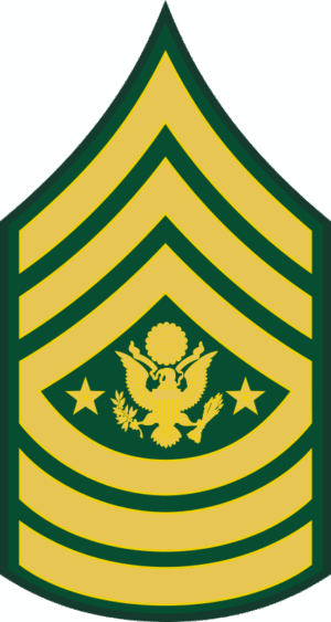 Army E-9 SMA Sergeant Major of the Army Decal