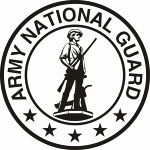Army National Guard Black & White Decal
