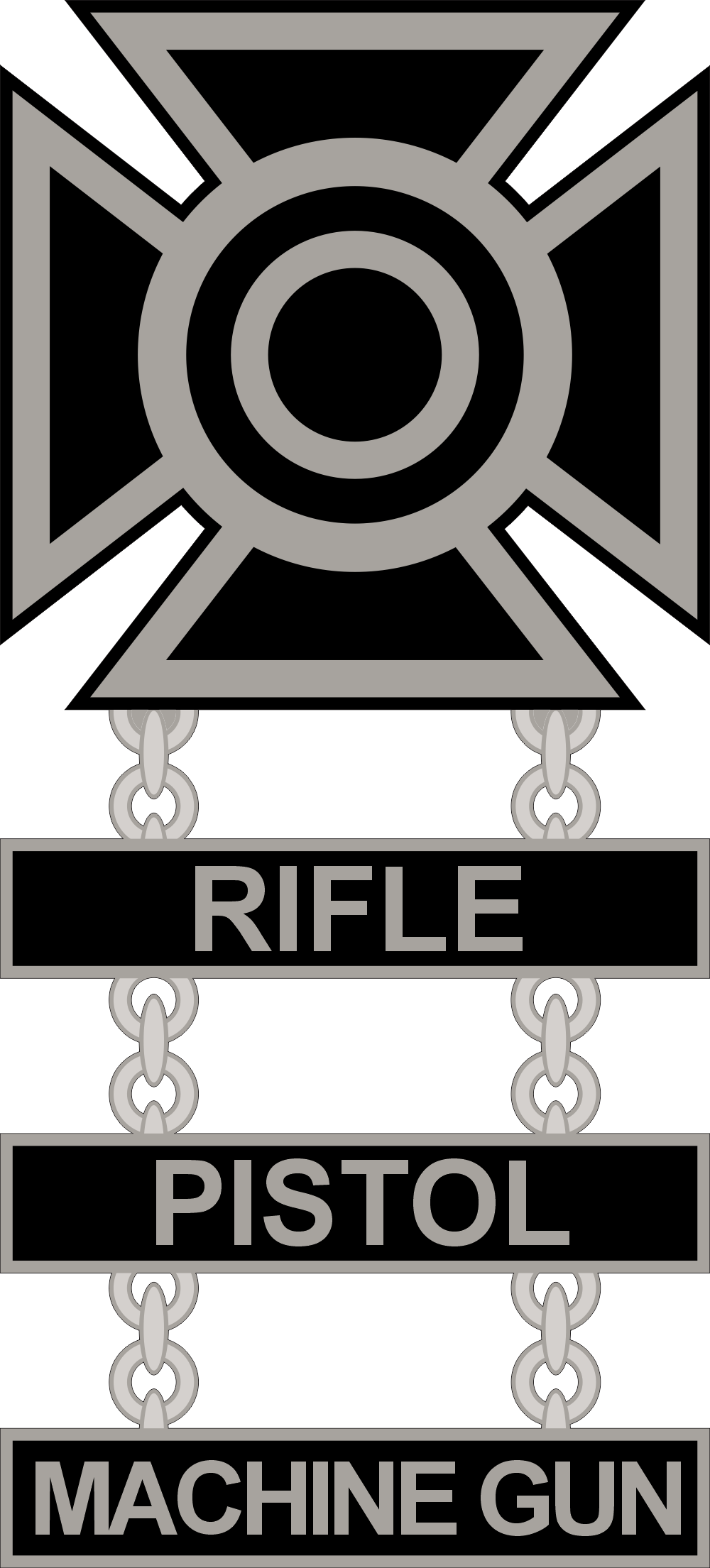 Army Sharpshooter Weapons Triple Qualification Badge Decal