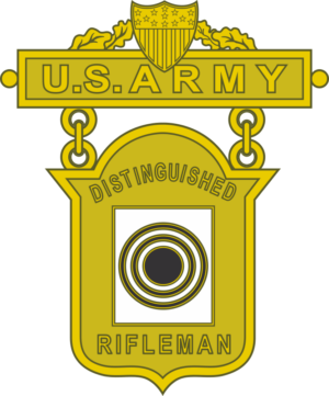 Army Distinguished Rifleman Badge Decal