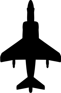 McDonnell Douglas AV-8B Silhouette (Black) Decal