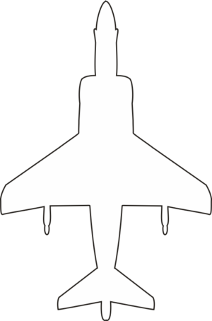 McDonnell Douglas AV-8B Silhouette (White) Decal