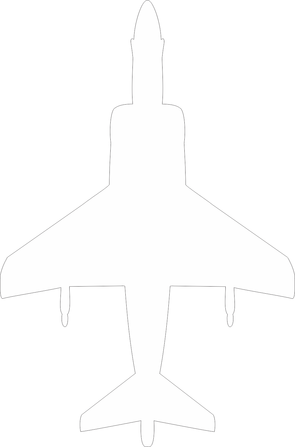 McDonnell Douglas AV-8B Silhouette (White) Decal